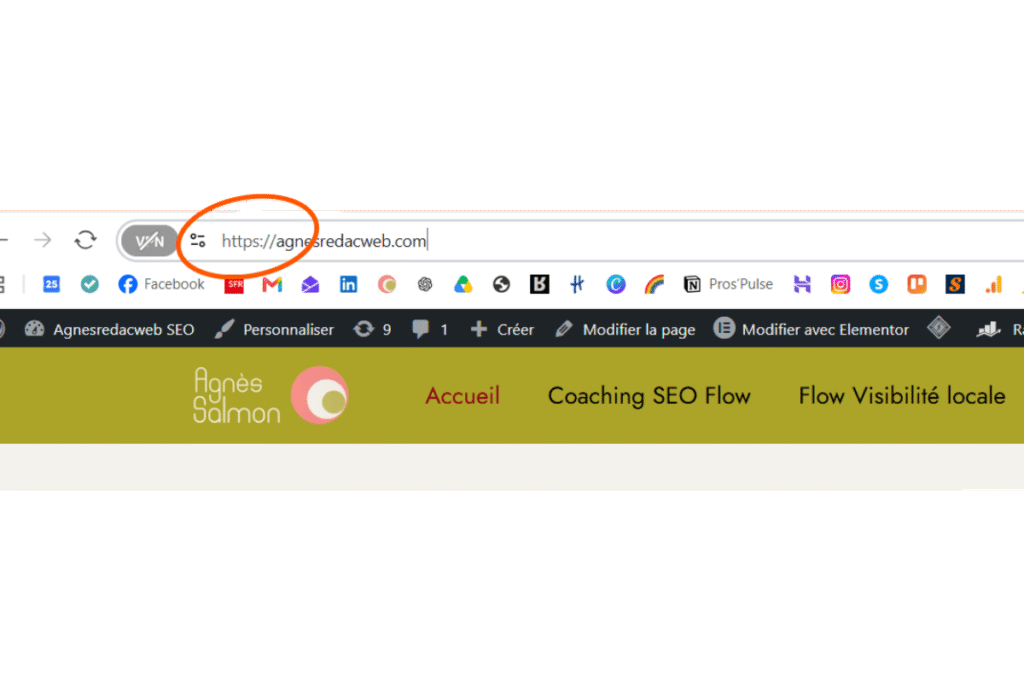Outil gratuit SEO | Sécurité Https | Capture écran URL agnesredacweb